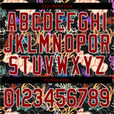 Custom Graffiti Pattern Red-White Hiphop Urban Street Art 3D Bomber Full-Snap Varsity Letterman Jacket