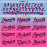 Custom Light Blue Pink-Black Bomber Full-Snap Varsity Letterman Fade Fashion Jacket