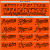 Custom Orange Black Bomber Full-Snap Varsity Letterman Two Tone Jacket