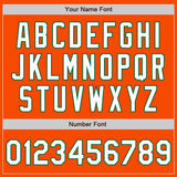 Custom Orange White-Kelly Green Bomber Full-Snap Varsity Letterman Two Tone Jacket