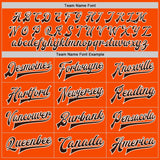 Custom Orange Brown-White Bomber Full-Snap Varsity Letterman Two Tone Jacket