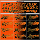Custom Black Orange-Old Gold Bomber Full-Snap Varsity Letterman Gradient Fashion Jacket