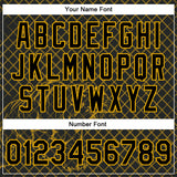 Custom Black Gold Check And Tiger 3D Pattern Design Bomber Full-Snap Varsity Letterman Jacket