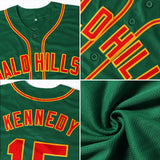 Custom Kelly Green Kelly Green-Old Gold Authentic Baseball Jersey