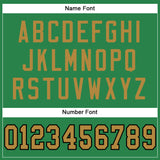 Custom Grass Green Old Gold-Black Mesh Authentic Football Jersey