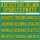 Custom Grass Green Grass Green-Gold Mesh Authentic Football Jersey