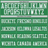 Custom Grass Green White Mesh Authentic Football Jersey