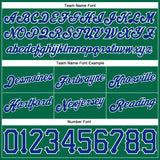 Custom Kelly Green White Pinstripe Royal-White Authentic Basketball Shorts