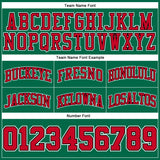 Custom Kelly Green Red Pinstripe Red-Black Authentic Basketball Shorts