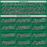 Custom Kelly Green White Pinstripe Black-White Authentic Baseball Jersey