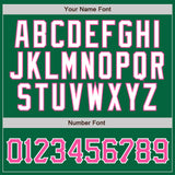 Custom Kelly Green White Pinstripe Pink-White Authentic Baseball Jersey