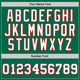 Custom Kelly Green White-Red Authentic Throwback Basketball Jersey