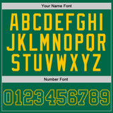 Custom Kelly Green Kelly Green-Gold Authentic Throwback Basketball Jersey