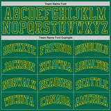 Custom Kelly Green Kelly Green-Gold Authentic Throwback Basketball Jersey