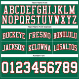 Custom Kelly Green White-Red Authentic Throwback Basketball Shorts