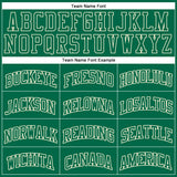 Custom Kelly Green Kelly Green-Cream Authentic Throwback Basketball Jersey