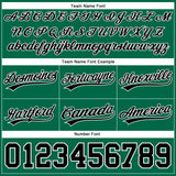 Custom Kelly Green Black-White Authentic Throwback Basketball Shorts