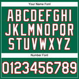 Custom Kelly Green White-Red Performance T-Shirt