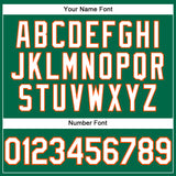 Custom Kelly Green White-Orange Performance T-Shirt