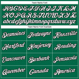 Custom Kelly Green White-Black Performance T-Shirt