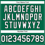 Custom Kelly Green White-Black Performance T-Shirt