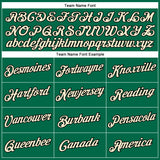 Custom Kelly Green Cream-Black Performance T-Shirt