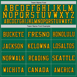 Custom Kelly Green Gold-Black Mesh Authentic Football Jersey