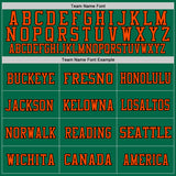 Custom Kelly Green Orange-Black Mesh Authentic Football Jersey