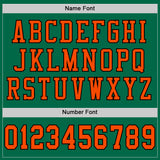 Custom Kelly Green Orange-Black Mesh Authentic Football Jersey