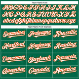 Custom Kelly Green White-Orange Authentic Baseball Jersey