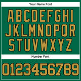 Custom Kelly Green Old Gold-Black Authentic Baseball Jersey