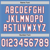 Custom Light Blue White-Red Mesh Authentic Football Jersey