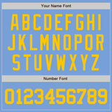 Custom Light Blue Gold Authentic Baseball Jersey