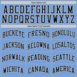 Custom Light Blue Black-White Authentic Throwback Basketball Jersey