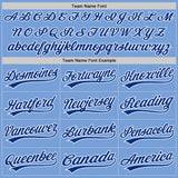 Custom Light Blue White Pinstripe Royal Authentic Baseball Jersey