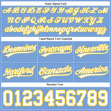 Custom Light Blue White-Yellow Authentic Basketball Shorts