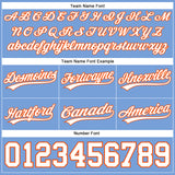 Custom Light Blue White-Orange Authentic Basketball Shorts