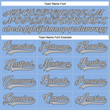 Custom Light Blue Gray-Steel Gray Hockey Lace Neck Jersey