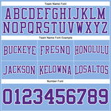 Custom Stitched Light Blue Purple-White Football Pullover Sweatshirt Hoodie