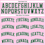 Custom Light Pink Green-White Authentic Throwback Basketball Jersey