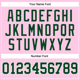 Custom Light Pink Green-White Authentic Throwback Basketball Jersey