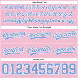 Custom Light Pink Light Blue-White Authentic Throwback Basketball Shorts