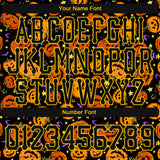 Custom 3D Pattern Halloween Pumpkins Bats Stars Long Sleeve Performance T-Shirt