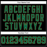 Custom Black Kelly Green-Old Gold Long Sleeve Performance T-Shirt