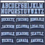 Custom Navy Light Blue-White Long Sleeve Performance Salute To Service T-Shirt