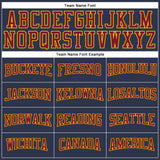 Custom Navy Crimson-Gold Long Sleeve Performance Salute To Service T-Shirt