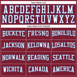 Custom Crimson White-Royal Long Sleeve Performance T-Shirt