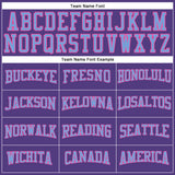 Custom Purple Light Blue-Pink Long Sleeve Performance T-Shirt