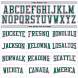 Custom White Pink-Kelly Green Long Sleeve Performance T-Shirt