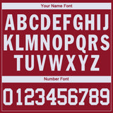 Custom Maroon White V-Neck Basketball Jersey